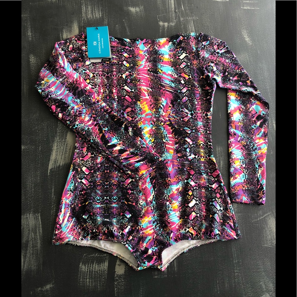 Colorful Long Sleeve Women's Swimsuit